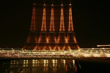 Architecture – Tour Eiffel en mouvement, Paris (Pose longue)